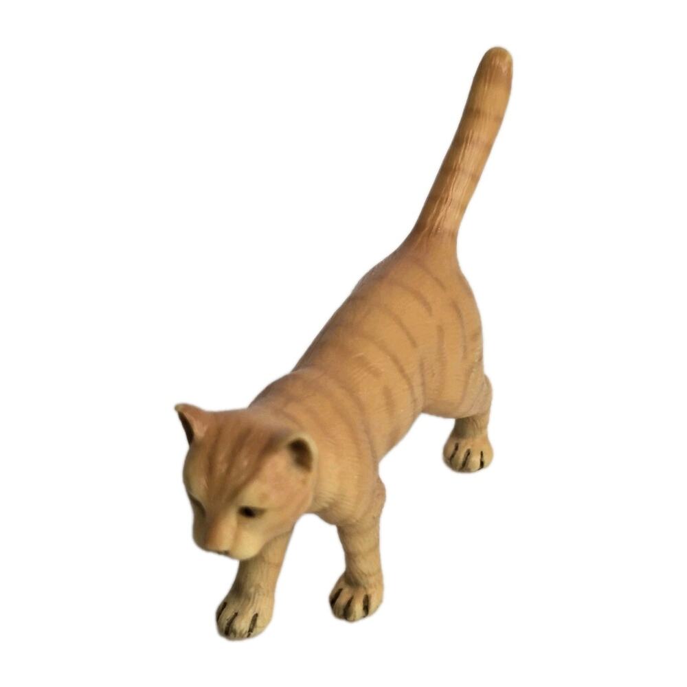SCHLEICH 2003 #13286 ORANGE TABBY CAT 3.5" PVC FIGURE ANIMAL KITTY Retired
